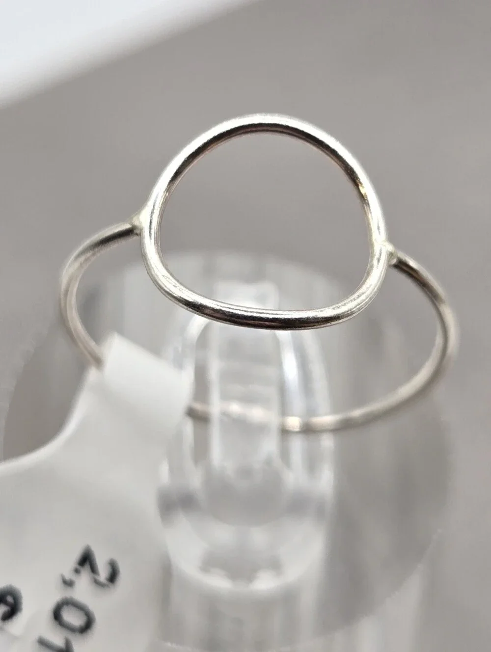 Sterling Silver Ring Wire Circle Outline Size sz8 Fairy Boho Dainty Delicate 925